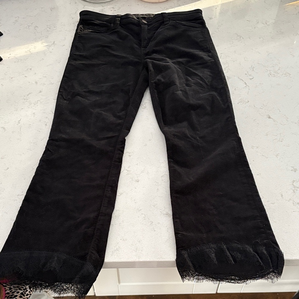 J Brand Velour Black pant